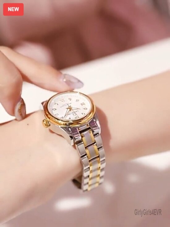Luxury Women\'s Automatic Watch Analog Stainless Steel Link Dress Watch main image 6